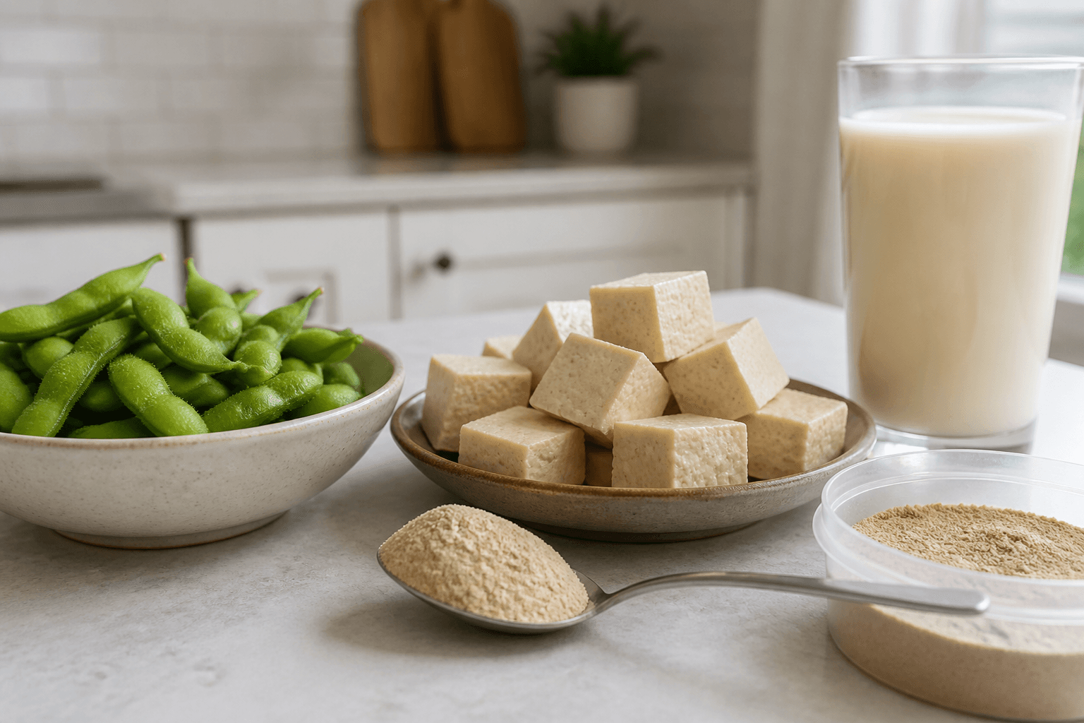 Leucine and plant protein for vegan runners: tofu bowl and soy smoothie after a run, plantbaes.net